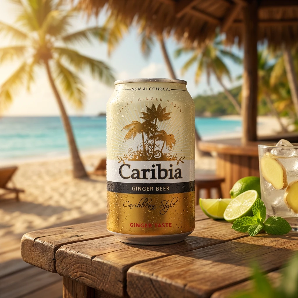 Caribia Ginger Beer 33cl Burk 290617 by Caribia color Svart