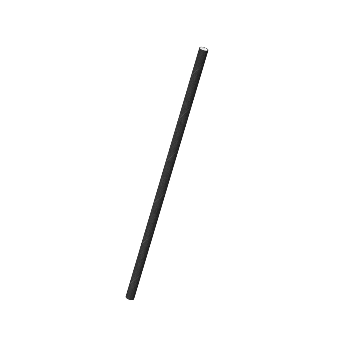 Sugrör, Ø7x150mm 4-lagers Papper Utan Böj 500 st GS10601 by GS Supply color Svart