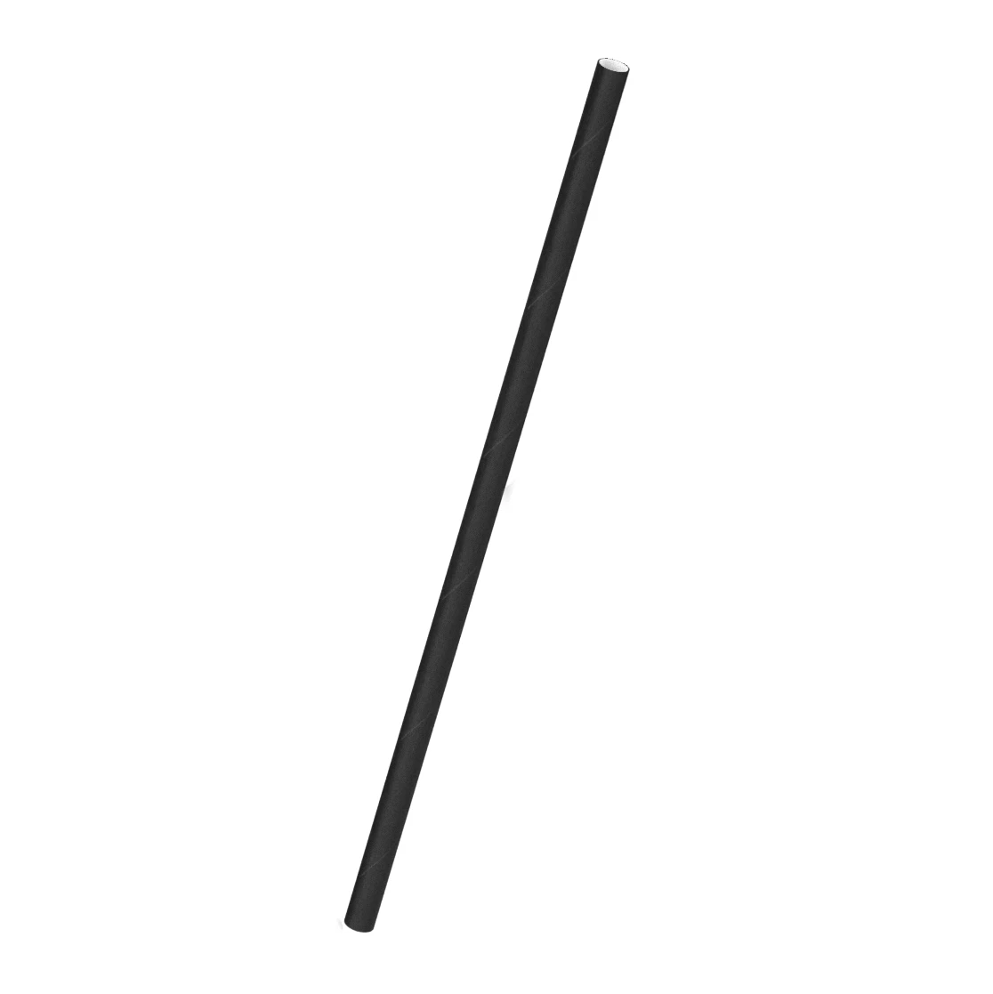 Papperssugrör, Ø8x240mm 4-lagers Svarta Raka 500 st GS10115 by GS Supply color Svart