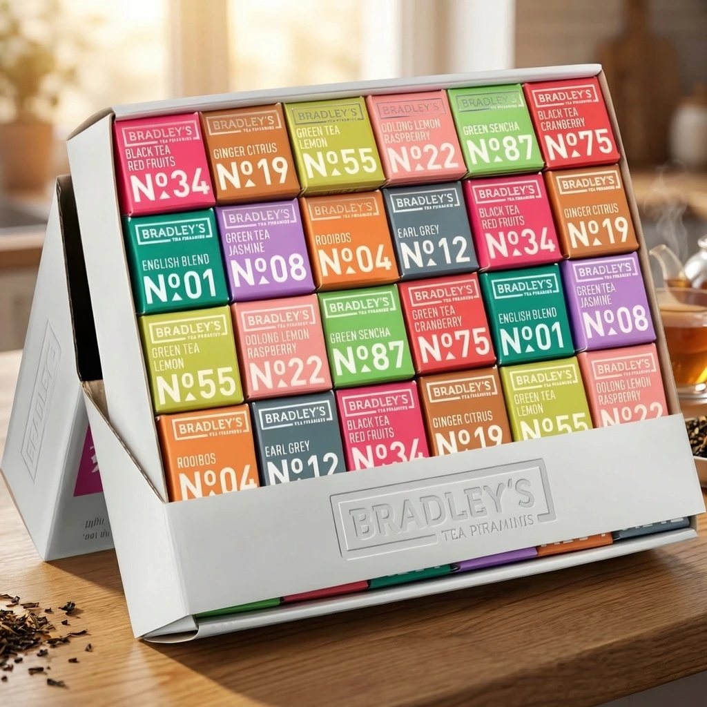 Bradley's Assorted Tea Box, FT (30 st. à 8g) 67122 by PICKWICK color Svart