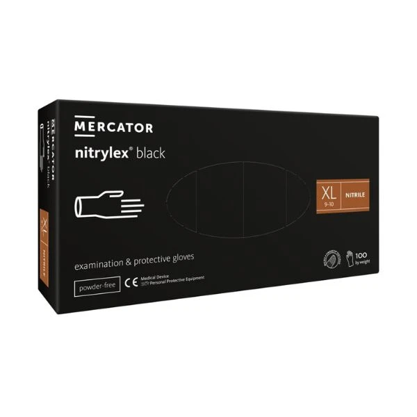 Nitrilhandske, Protect, XL, Nitril, Puderfri, 100 st. GS10240 by GS Supply color Svart