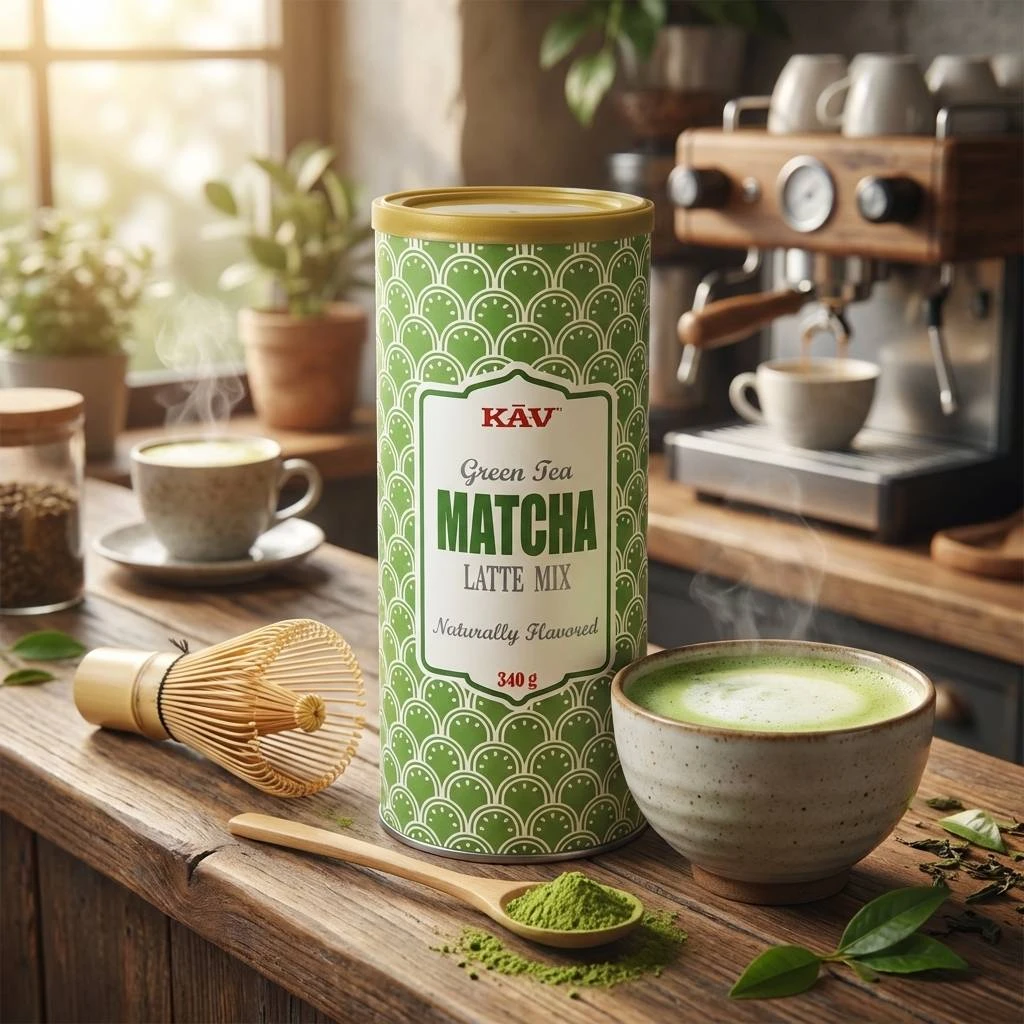 Matcha latte 340 g burk KAV3095 by KAVALAN color Svart