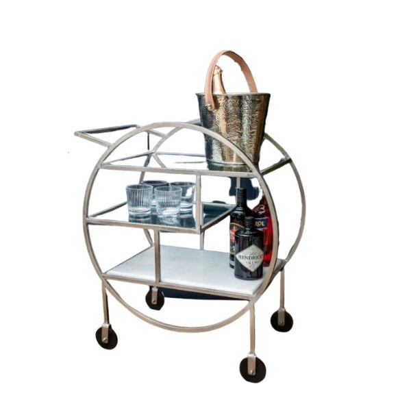 Barvagn i tre våningar - Silver 2T-CR-SLV by Culinary Concepts color Goud