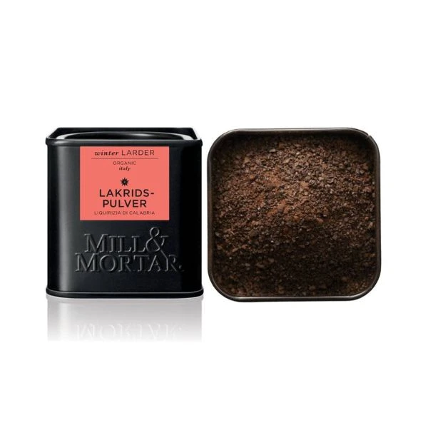 Lakritspulver, grovt, EKO, 45 g 12256MM by mill&morto color Svart
