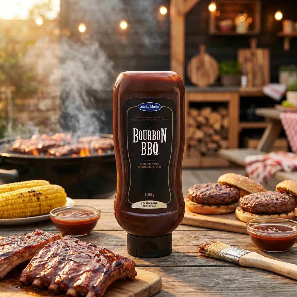 Bourbonsauce Barbecue Santa Maria 1,1KG 215860 by Santa Maria color Svart