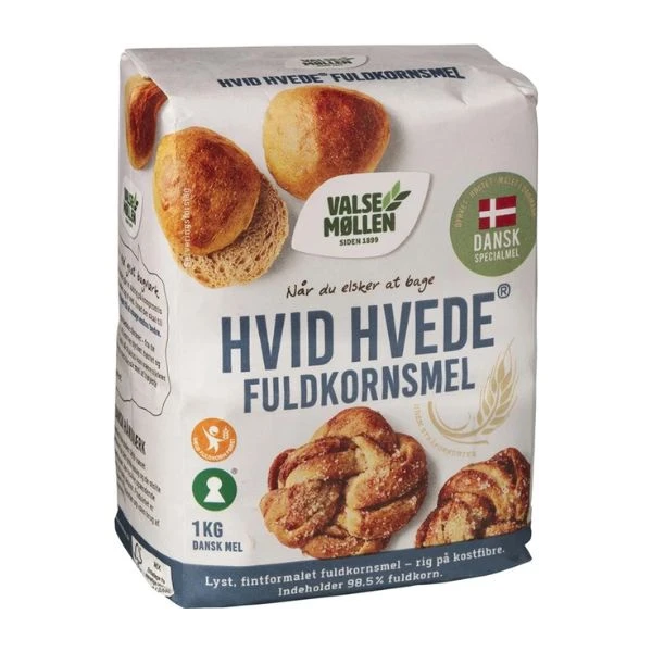 Vetemjöl Fullkorn vit Valsemøllen 1KG 210082 by Valsemøllen color Svart