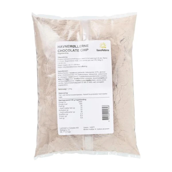 Melmix, chocolate chip chokladkaka Havnemøllerne 1,8 kg 131023 by Havnemøllerne color Svart