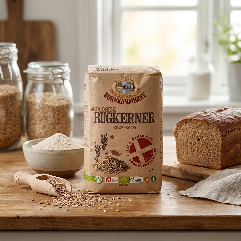 Krossade Rågkärnor Eko Kornkammeret 1 kg 130114 by Kornkammeret color Svart