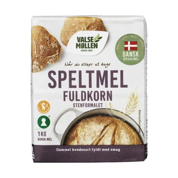 Speltmjöl Fullkorn Valsemøllen 1 kg 95467 by Valsemøllen color Svart