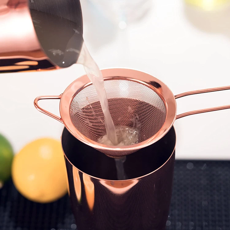 Cocktailshakerset med 11 delar och ställ - Koppar CG-TJ17 by Barlife color Svart