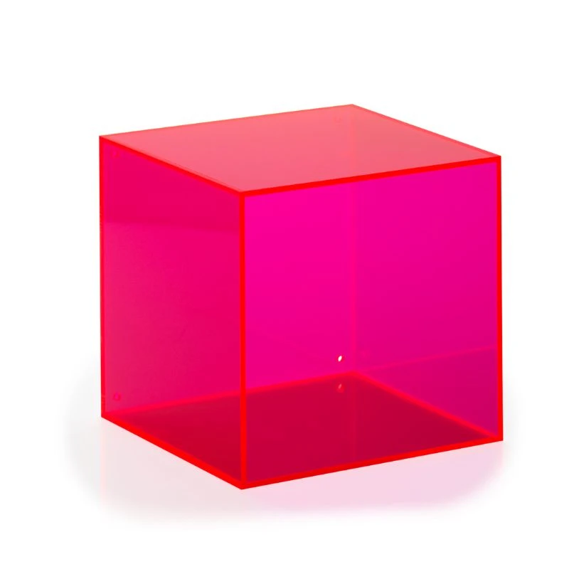 Kvadratisk väggbox i rosa plast ST26991 by Neon living color Svart