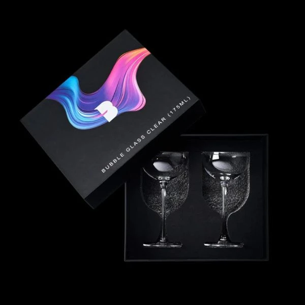 Bubble Glas 175ml 2 st. GLASSWARE_BUBBLE_175ML_CLEAR by Flavour Blaster color Svart