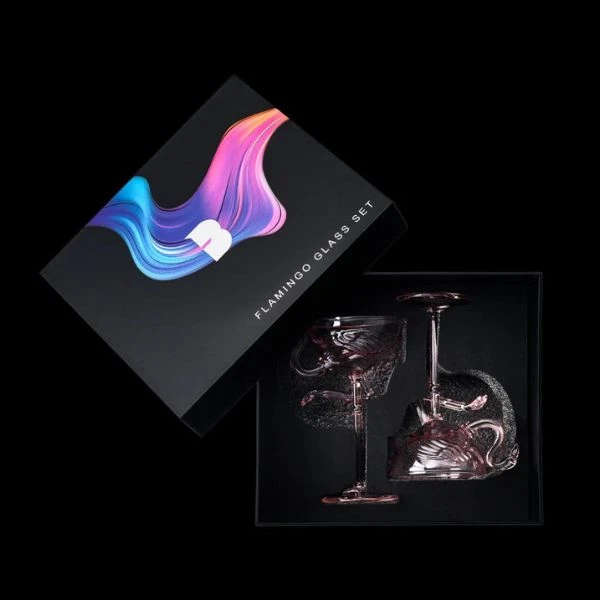 Flamingo Glas 175ml 6 st GLASSWARE_FLAMINGO by Flavour Blaster color Svart