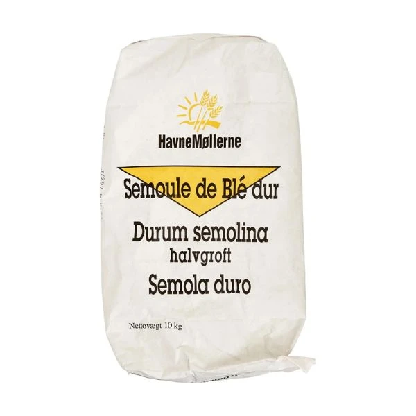 Durumvetemjöl Semolina Halvgrov Säck 10 kg 268432 by HAVNEMØL color Svart