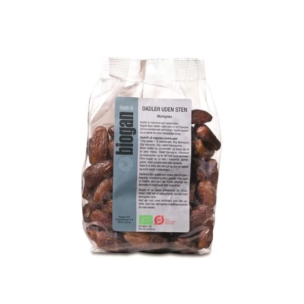 Dadlar Torkade Urkärnade Eko 500 g 36325 by BIOGAN color Svart
