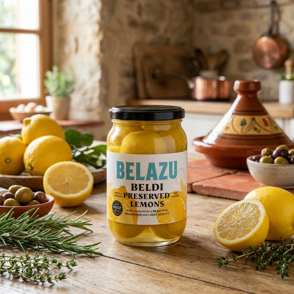 Saltsyltade citroner 350 g 216975 by Belazu color Svart