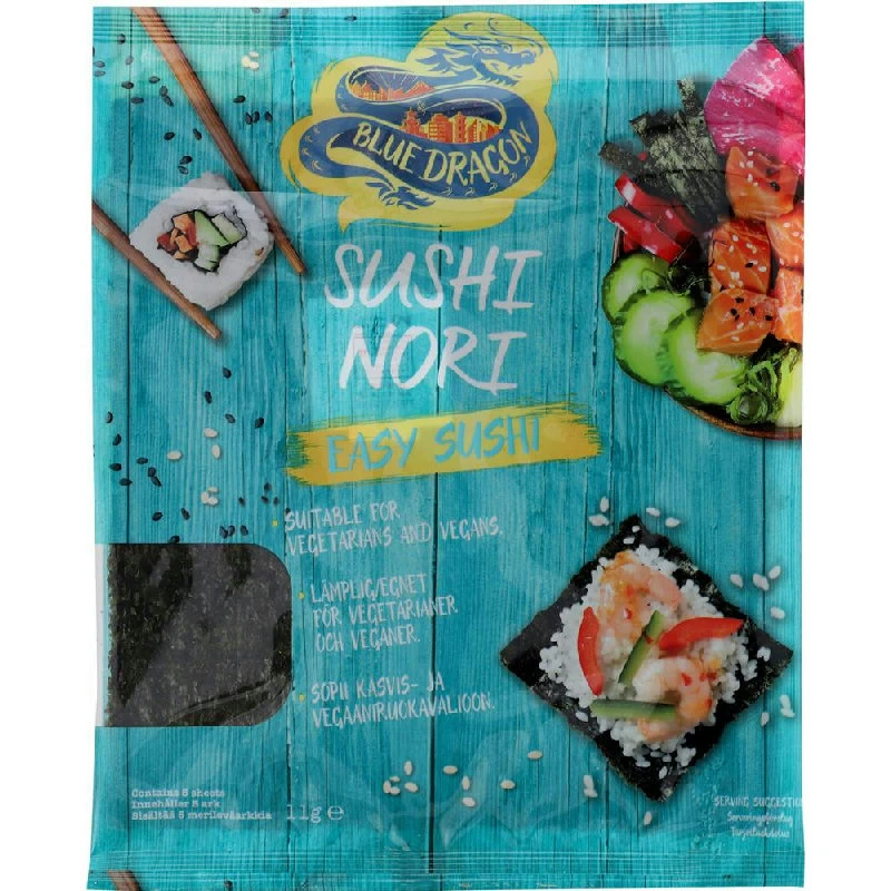 Sjögräs Sushi Nori 5 st 222183 by Blue Dragon color Svart