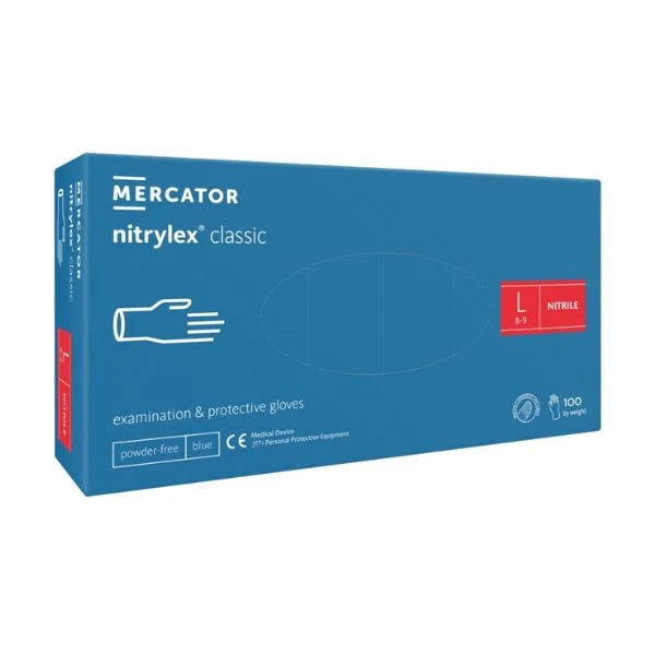 Nitrilhandskar, Blå, L, Nitril, Puderfria, 100 st. GS11383 by GS Supply color Svart
