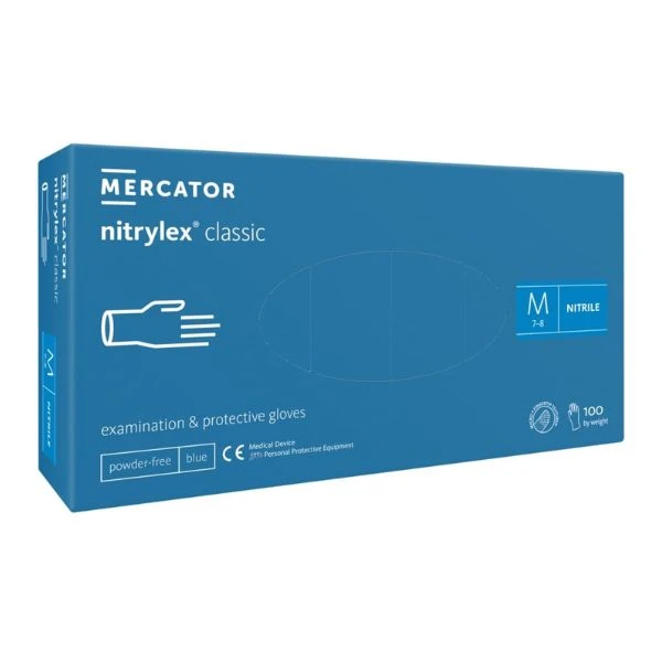 Nitrilhandske, Blå, M, Nitril, Puderfri, 100 st. GS11411 by GS Supply color Svart