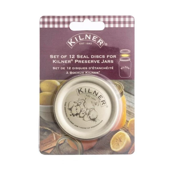 Tätningslock 12-pack Kilner® Ø 7,5 cm KI25396 by Kilner color Svart