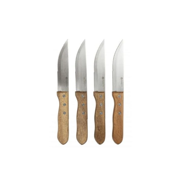 Grillknivar 4-pack By Bercato® 23,5 cm B60034 by SCANDINAVIAN HOME color Svart