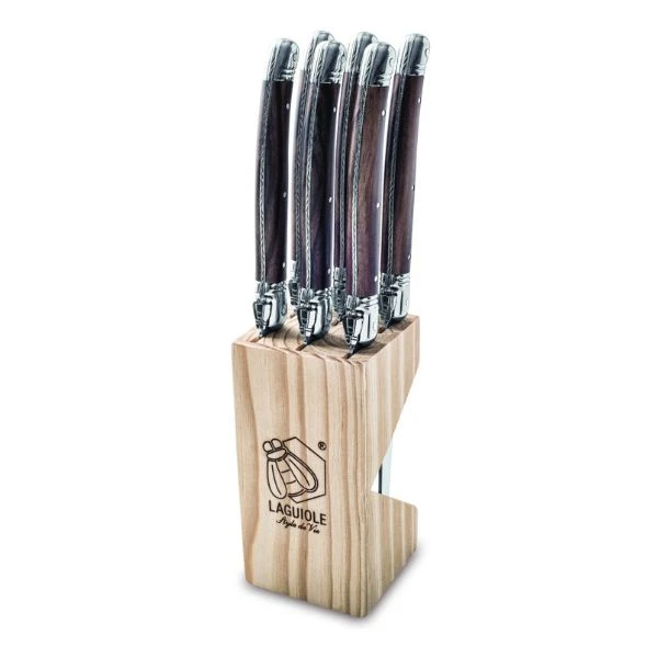 Grillknivar Laguiole Mörkt Trä SET 6 SdV 530100 by STYLE DE VIE color Svart