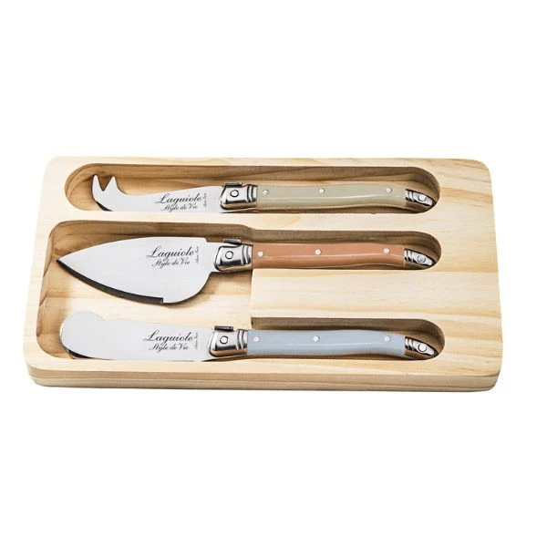 Ostknivar Laguiole Skat SET 3 SdV 530109 by STYLE DE VIE color Svart