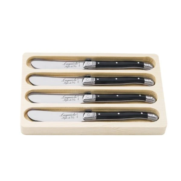 Smörkniv Laguiole Svart Set 4 st SdV 530112 by STYLE DE VIE color Svart