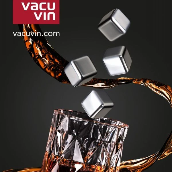 Whiskystenar set/4 Vacuvin® V18603606 by VACUVIN color Svart