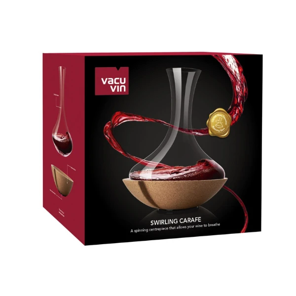 Karaff med Swirling Vacuvin® V76010602 by VACUVIN color Svart