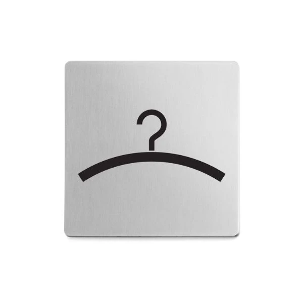 Informationsskylt Garderob ZACK® 8x8 cm 850718 by ZACK color Svart