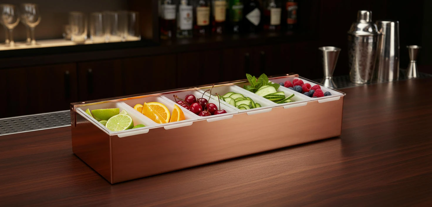 Fruktdispenser koppar – 6 fack 3888 by Beaumont color Koppar