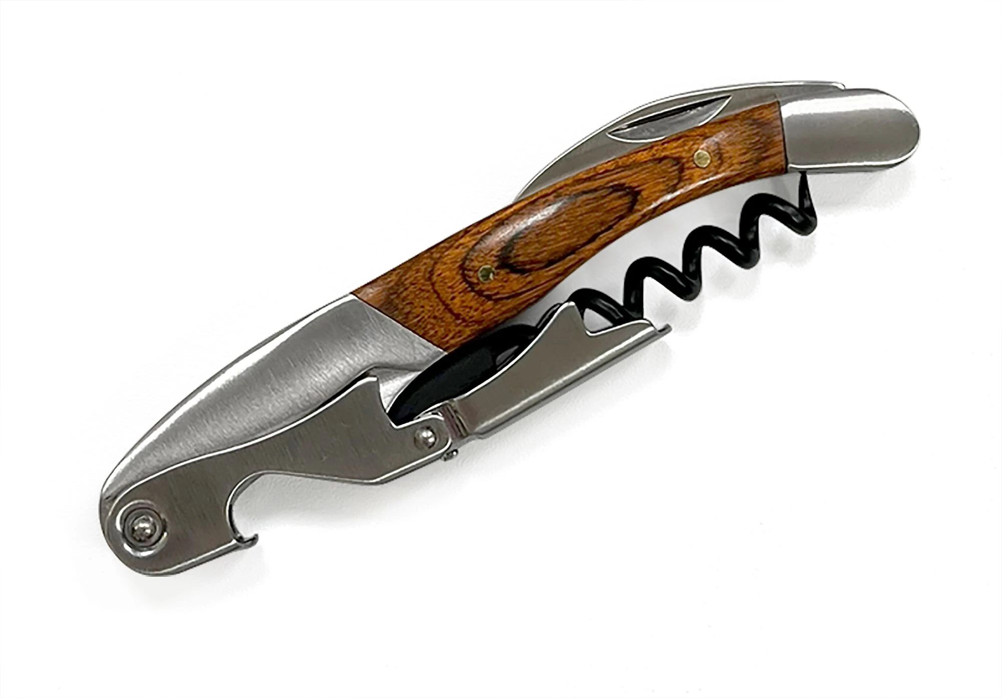 Korkskruv Delux trä med dubbel hävarm 3541 by Beaumont color Grijs