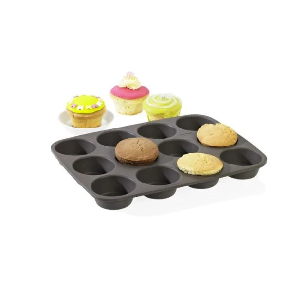 Lurch Silikonform för Amerikanska Muffins LU85031 by LURch color Svart