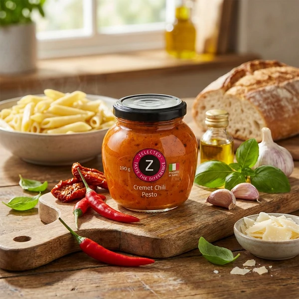 Zelected Krämig Chilipesto 190g 10364 by Zelected color Svart