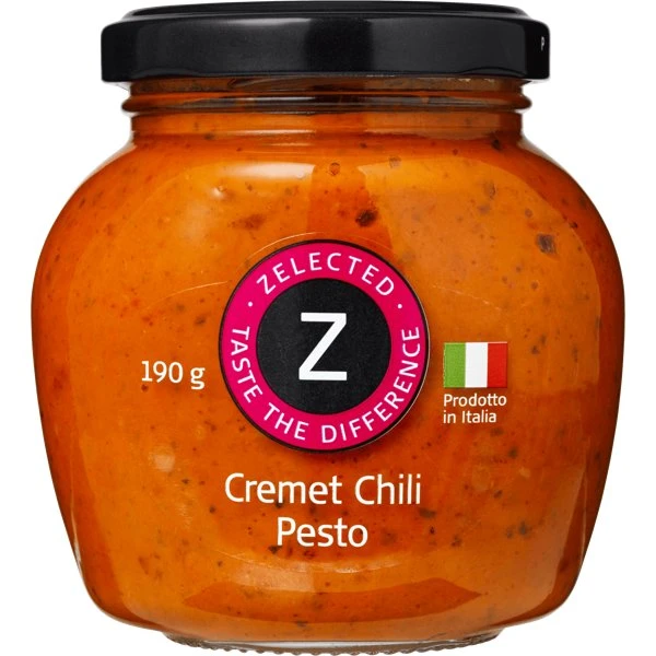 Zelected Krämig Chilipesto 190g 10364 by Zelected color Svart