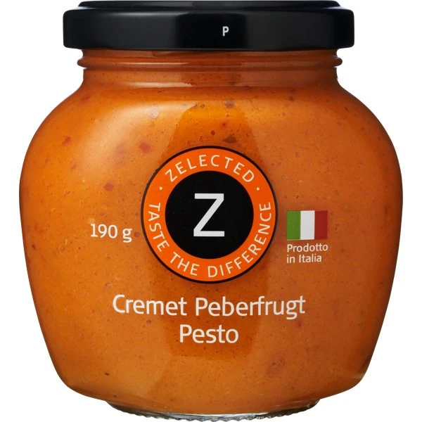 Krämig Paprikapesto 190g Zelected 10612 by Zelected color Svart