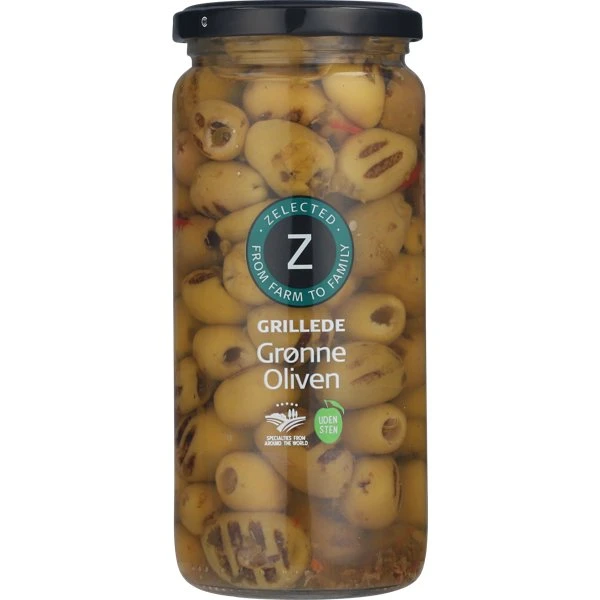 Grillade gröna oliver utan kärna 500g Zelected 10786 by Zelected color Svart