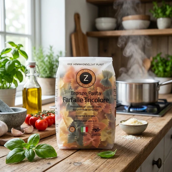 Pasta Farfalle 3-färgad 400g Zelected 17706 by Zelected color Svart