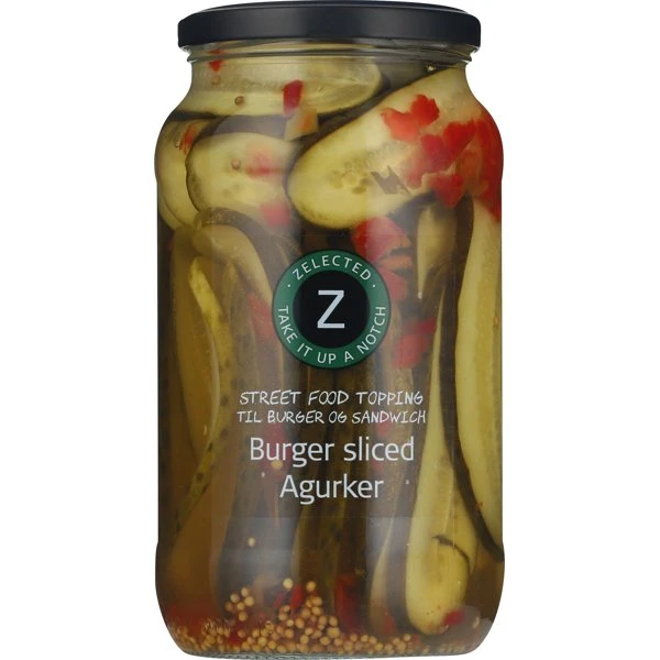 Burger Sliced Gurka 970g Zelected 30097Z by Zelected color Svart