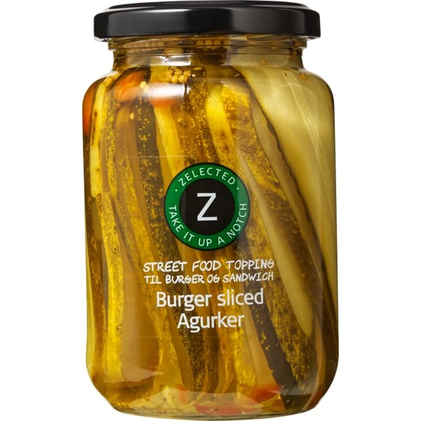 Burger Sliced Gurka 330g Zelected 70043 by Zelected color Svart
