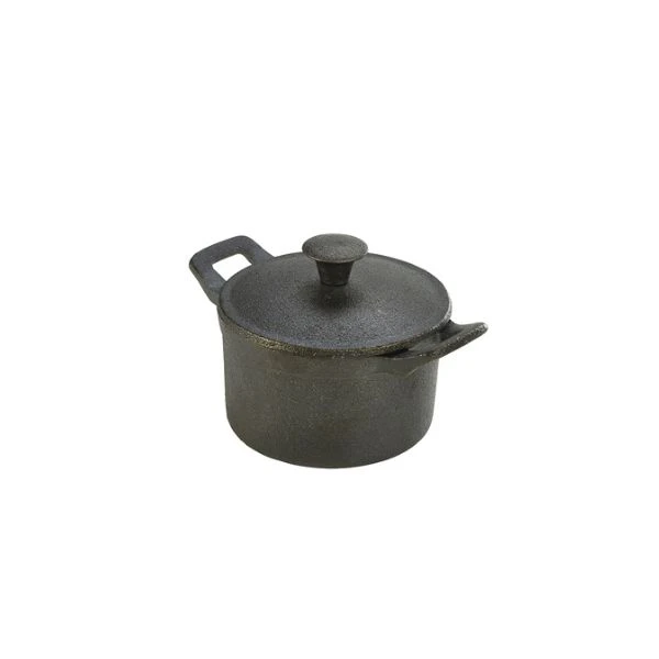 Mini Gjutjärnskastrull 10 x 6 cm - 40 cl C106 by Genware color Svart