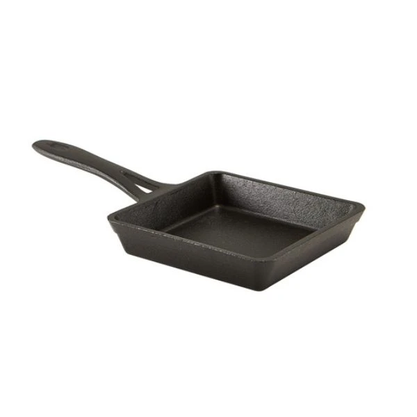 Mini Gjutjärnspanna 13 x 3 cm Fyrkantig C133 by Genware color Svart