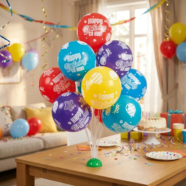 Ballongbukettstativ för 13 ballonger 75 cm 31669 by Godan color Svart