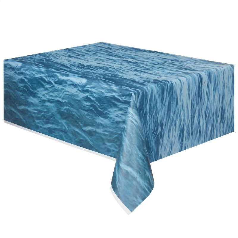 Plastduk med havsvågor - 137 x 274 cm 50274 by Godan color Svart