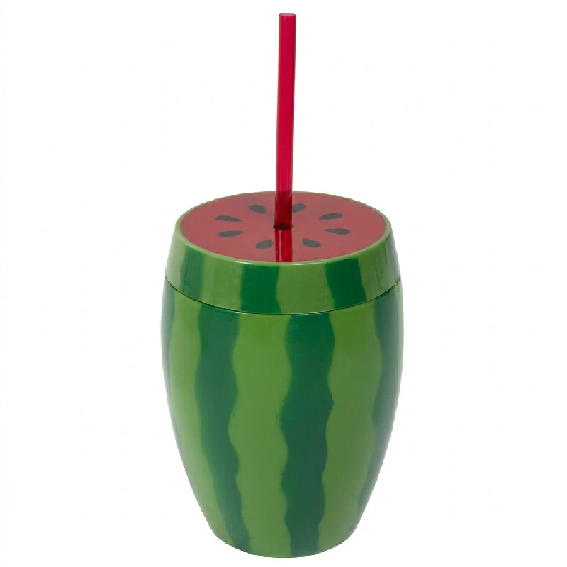 Vattenmelonmugg med sugrör 900 ml 52073BO by Godan color Svart