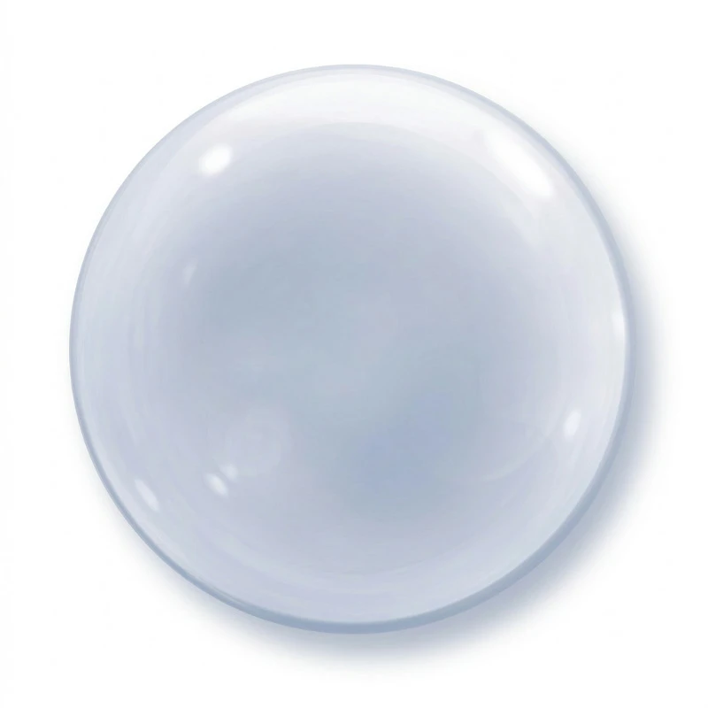 Folieballong 50 cm QL Bubble Deco Transparent 68824 by Godan color Svart