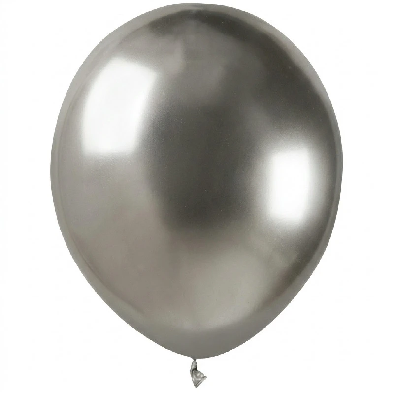 Glittrande ballonger - silver / 100 st. AB50/89 by Godan color Svart