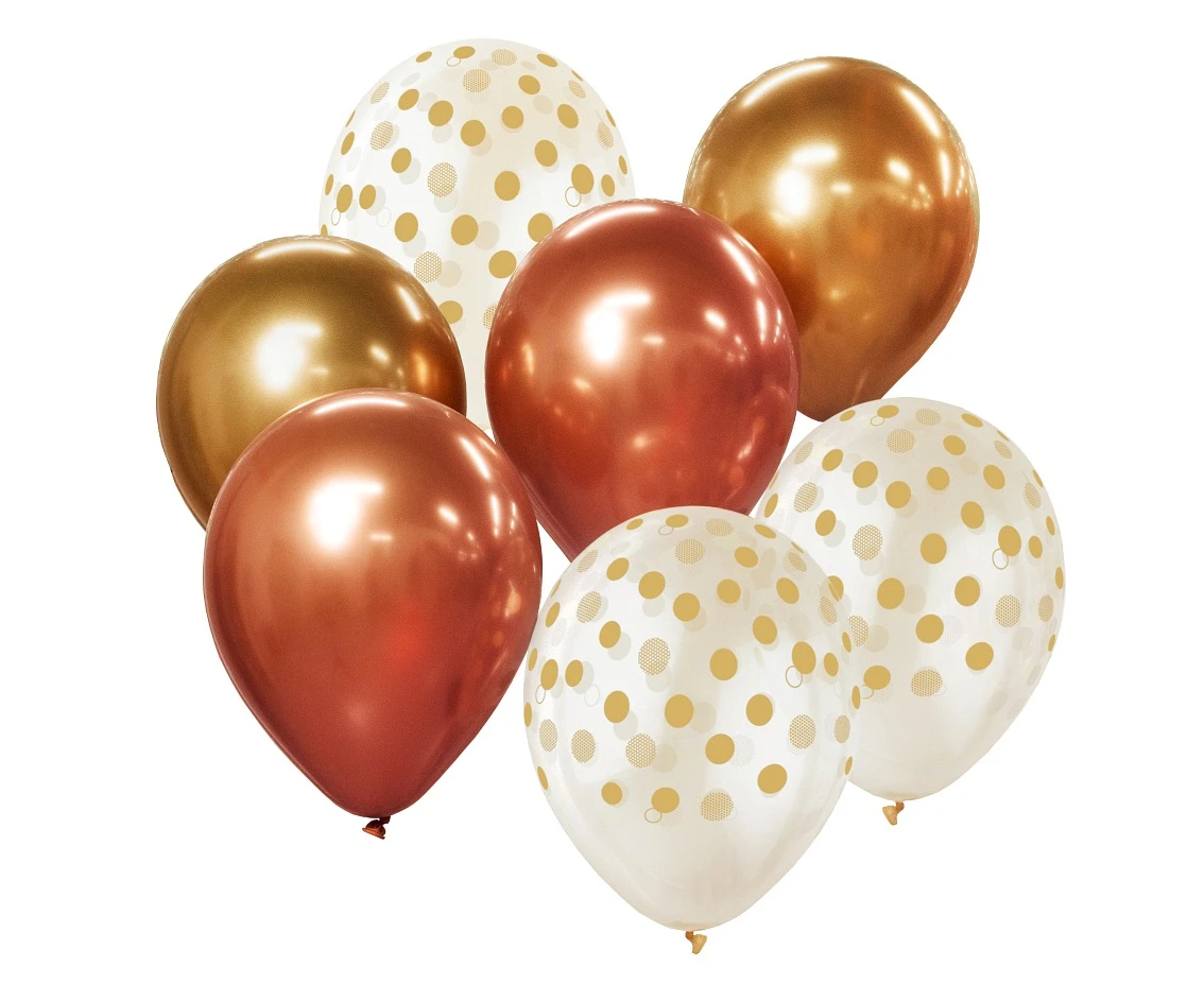Ballongbukett B&C guld - koppar 7 st BB-ZLM7 by Godan color Svart