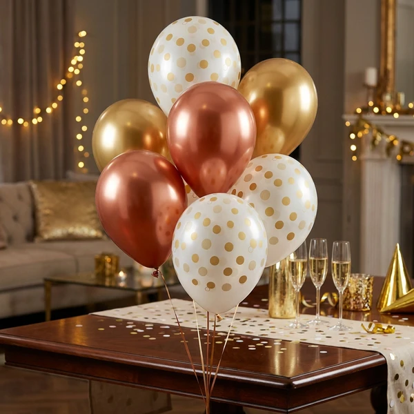 Ballongbukett B&C guld - koppar 7 st BB-ZLM7 by Godan color Svart